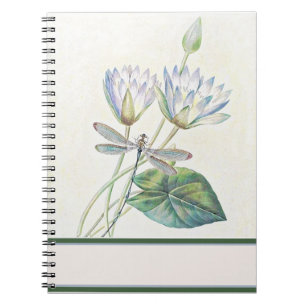 Lotus and dragonfly notebook