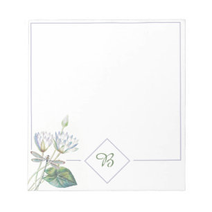 Lotus and dragonfly notepad