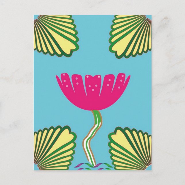 Lotus and Leaves Postcard (Front)