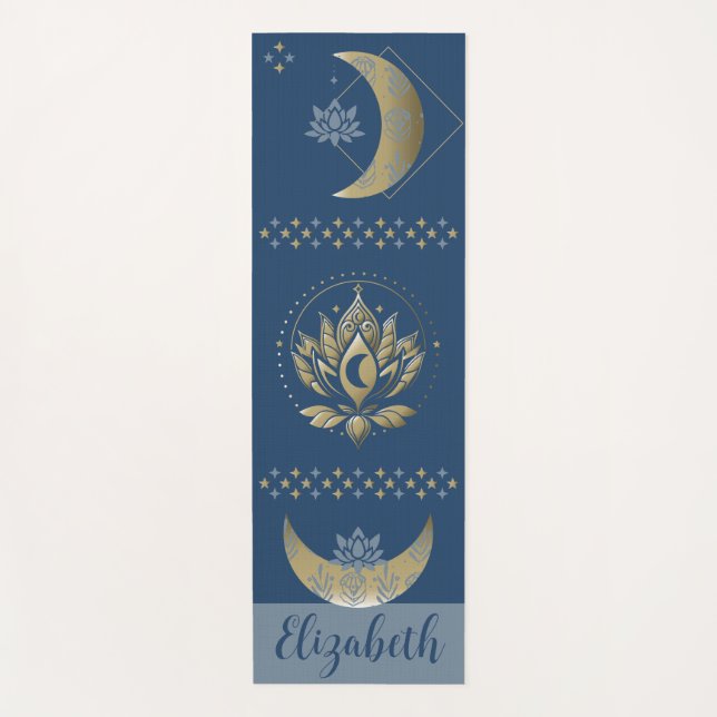 Lotus and Moon Yoga Mat (Front)