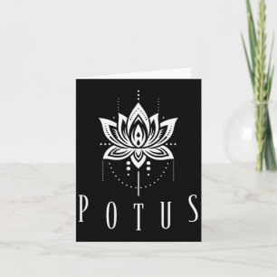 Lotus And Pearls Kamala Harris For Us President  Card