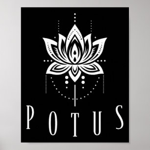 Lotus And Pearls Kamala Harris For Us President Poster