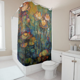 Lotus and Water Lillies Shower Curtain