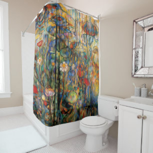 Lotus and Water Lillies Shower Curtain