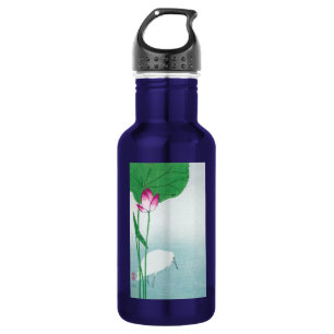 Lotus and White Heron, Koson, Ukiyo-e 532 Ml Water Bottle