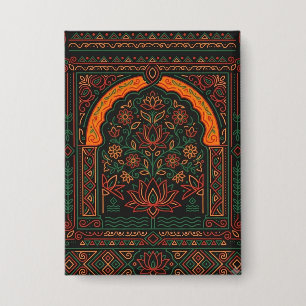 Lotus Arch Mandala Button Patch