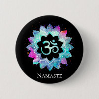 *~* Lotus AUM OM Symbol Watercolor Mandala