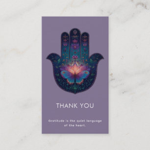 Lotus Awakening Hamsa Hand Design Business Card