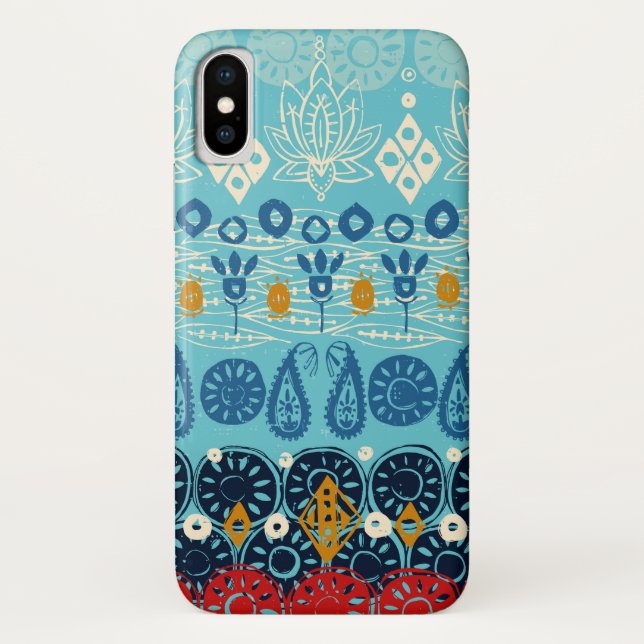 lotus block blue Case-Mate iPhone case (Back)