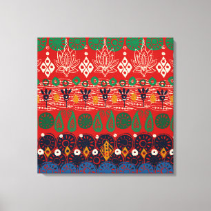 lotus block Christmas Canvas Print