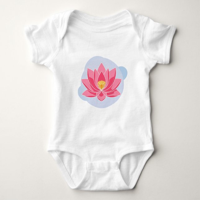 Lotus Blossom Baby Bodysuit (Front)