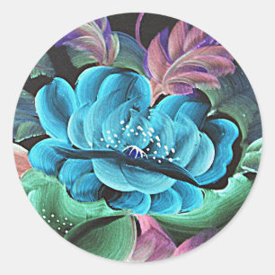 LOTUS BLOSSOM CLASSIC ROUND STICKER