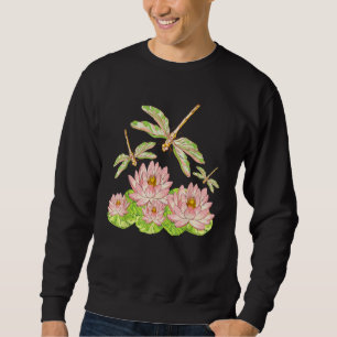 Lotus Blossom Dragonfly  Lotus Sweatshirt