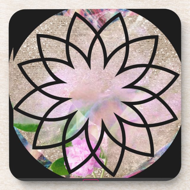 Lotus Blossom Floral Springtime Coaster (Front)