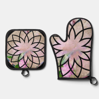 Lotus Blossom Floral Trivet and Pot Holder Set