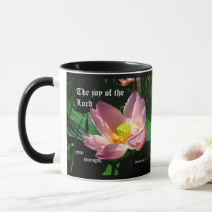 Lotus Blossom Nehemiah 8:10 Mug