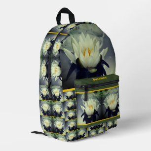 Lotus Blossom Personalised Printed Backpack