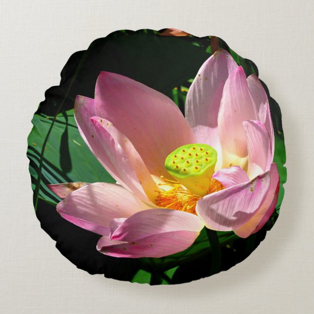 Lotus Blossom Round Cushion (Front)