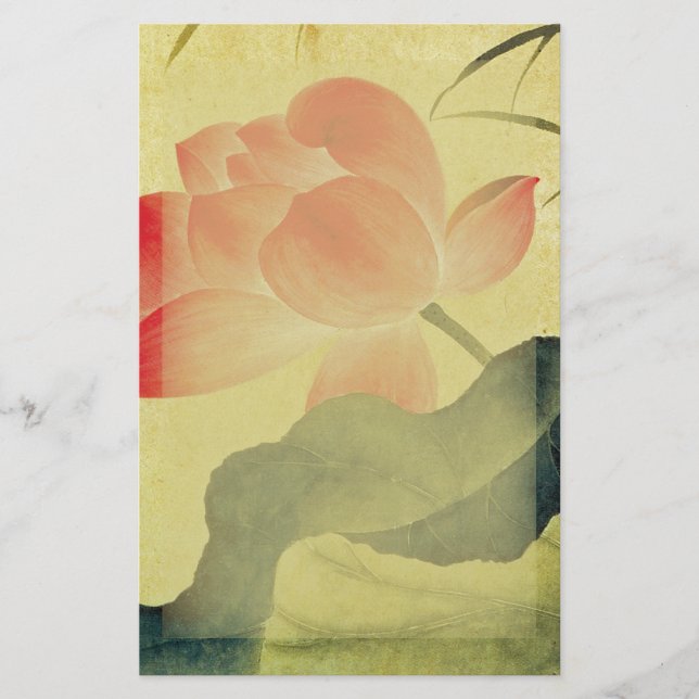Lotus Blossom Stationery (Front)