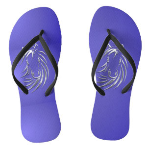 Lotus Blue Horse Head Jandals