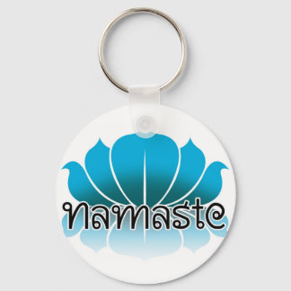 Lotus Blue Key Ring