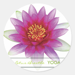 Lotus Breathe Classic Round Sticker