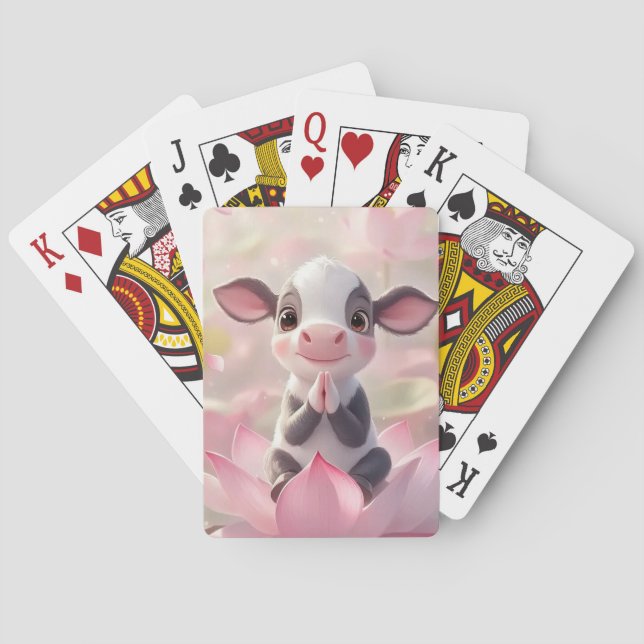 Lotus Calf: Innocence in Bloom Playing Cards (Back)
