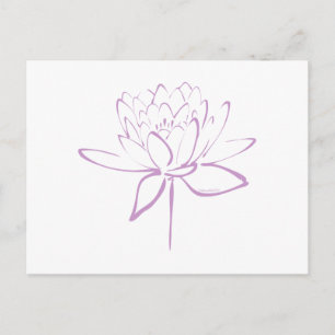 Lotus Calligraphy (Lavender) Postcard