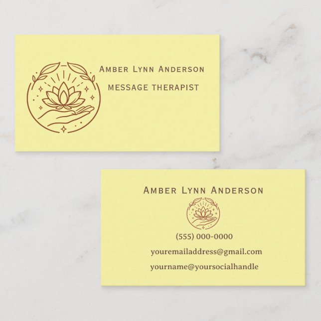 Lotus Custom Business Card (Front/Back)