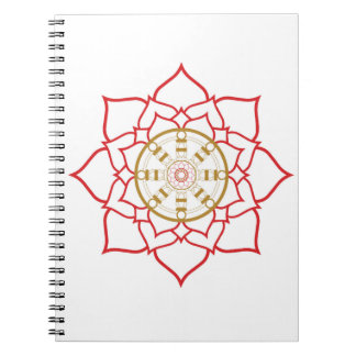 Lotus Dharma Wheel Notebook