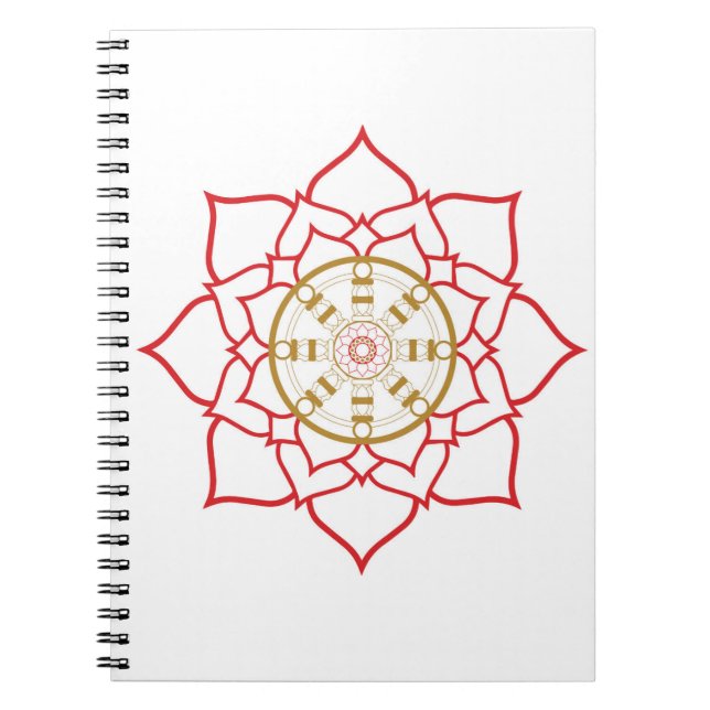 Lotus Dharma Wheel Notebook (Front)