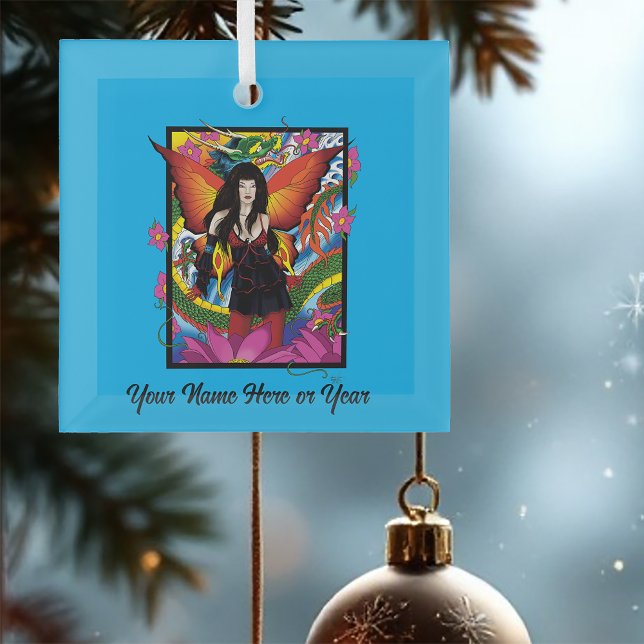 Lotus Fairy Chinese Water Dragon Glass Tree Decoration (Creator Uploaded)