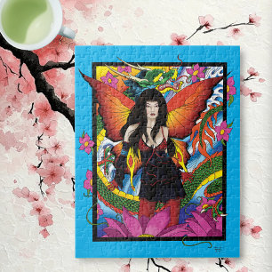 Lotus Fairy Chinese Water Dragon Jigsaw Puzzle