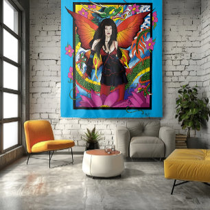 Lotus Fairy Chinese Water Dragon Tapestry