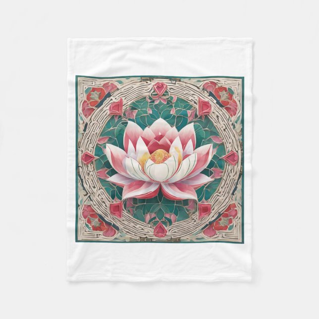 lotus fleece blanket (Front)