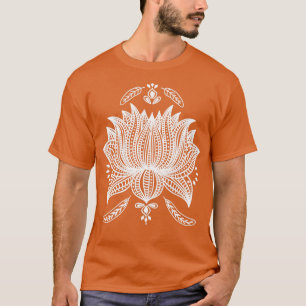 Lotus Floral Mandala Zen Mediation Peace Namaste Y T-Shirt