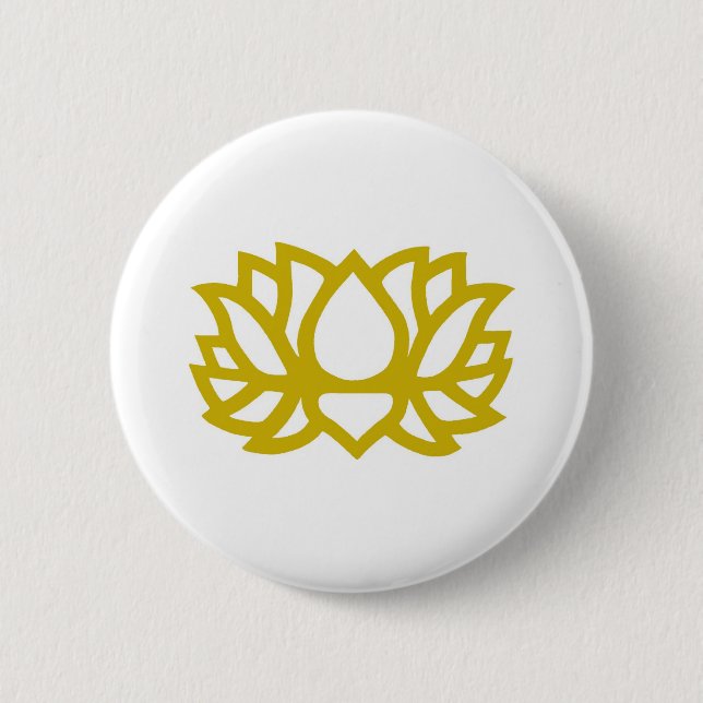 Lotus flower 6 cm round badge (Front)