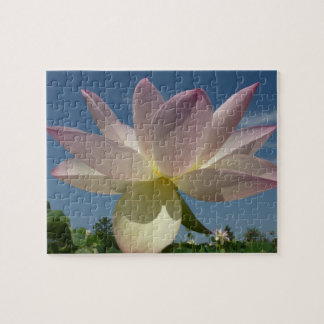 Lotus Flower and Blue Sky II Jigsaw Puzzle