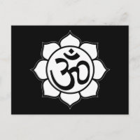 Lotus Flower Aum Symbol