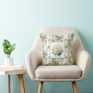 Lotus Flower Bamboo   Cushion