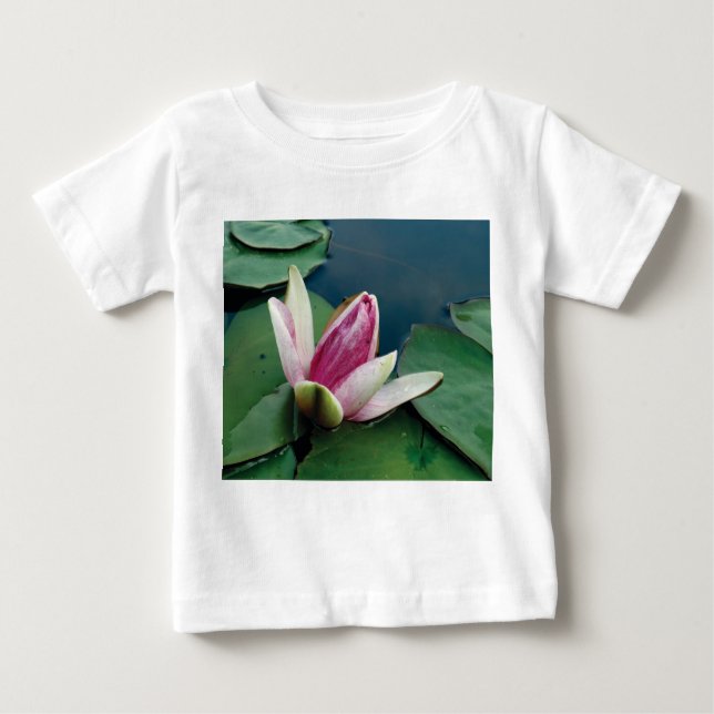 Lotus Flower Blossom Baby Jersey T-Shirt, White Baby T-Shirt (Front)