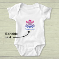 Lotus flower blue pink custom text
