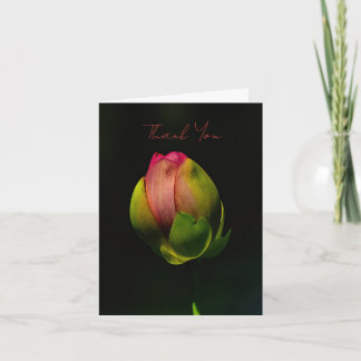 Lotus Flower Bud  Thank You Card