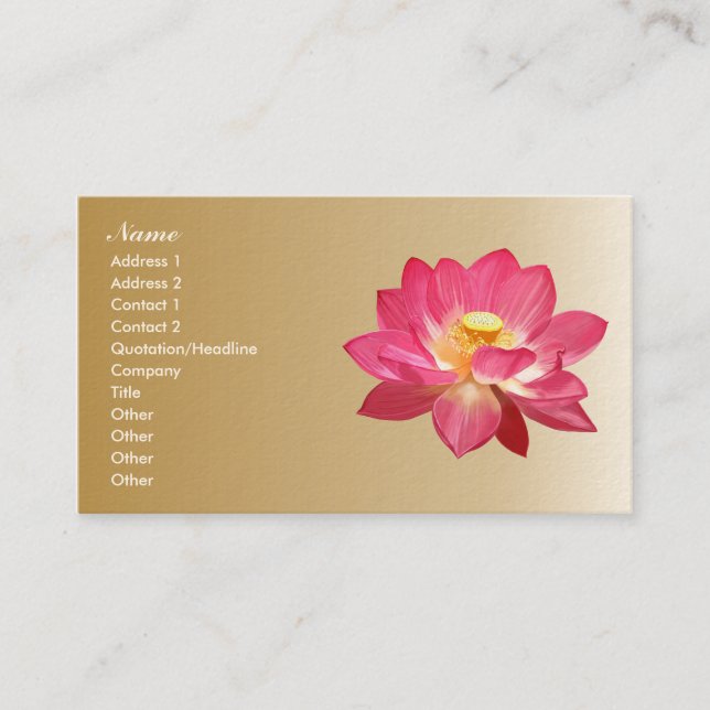Lotus Flower Business Card (Front)