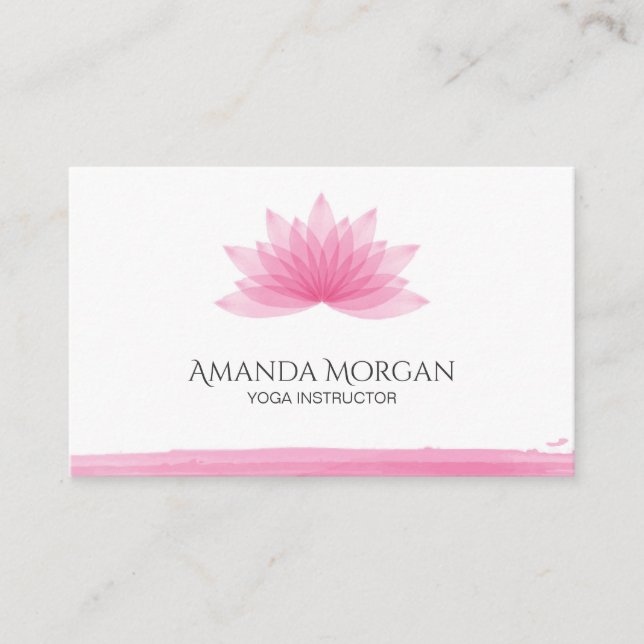 Lotus flower business card (Front)