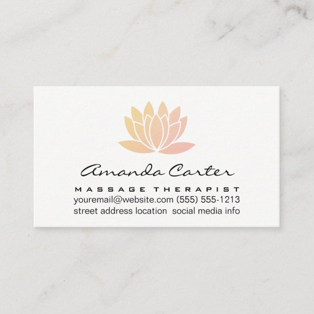 Lotus Flower Business Card (Front)