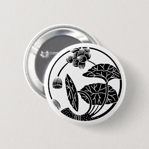 Lotus flower circle 6 cm round badge