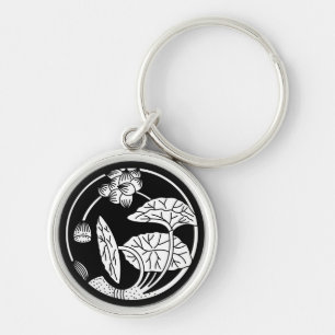 Lotus flower circle key ring