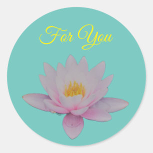 Lotus flower classic round sticker