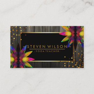 Lotus Flower Decorative Yoga Holistic Health Business Card
